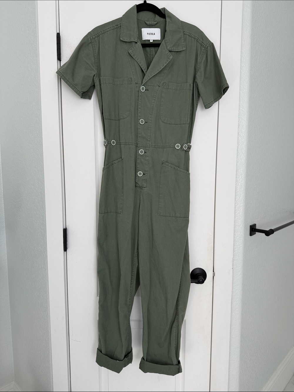 Pistola Women’s Olive Green Utility Jumpsuit Small